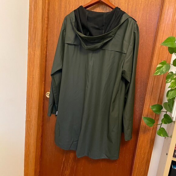 Rains Long Jacket in Green Unisex Size L/XL - Picture 5 of 13